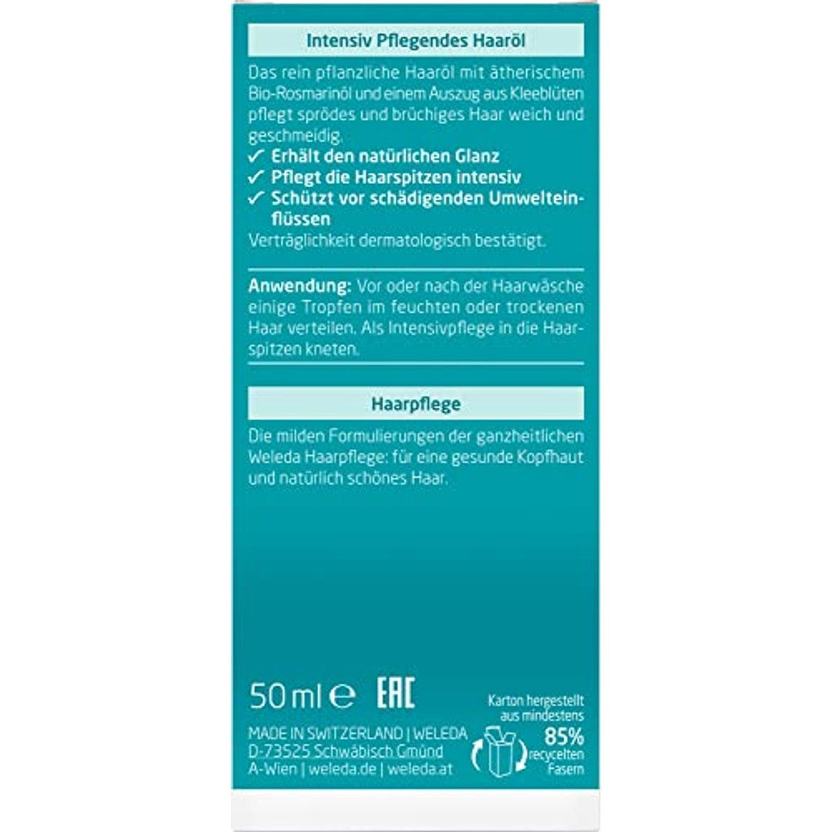 Weleda Bio Rozemarijn Haarolie 50 ml