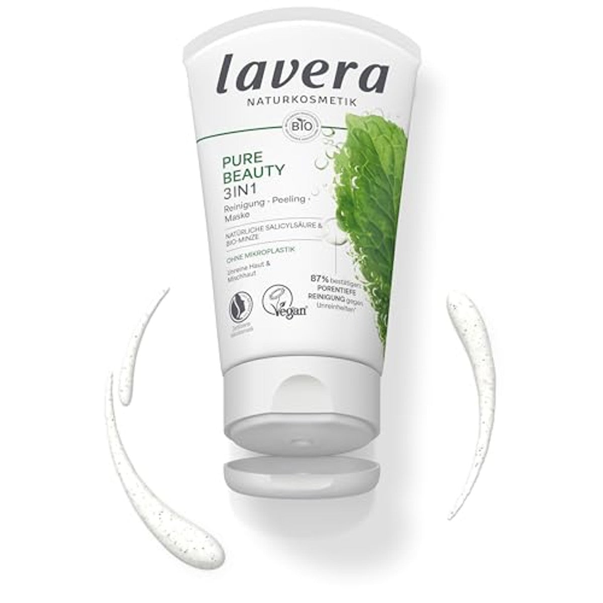 lavera Pure Beauty 3-in-1 masker, zuiverende verzorging, 125 ml – lavera