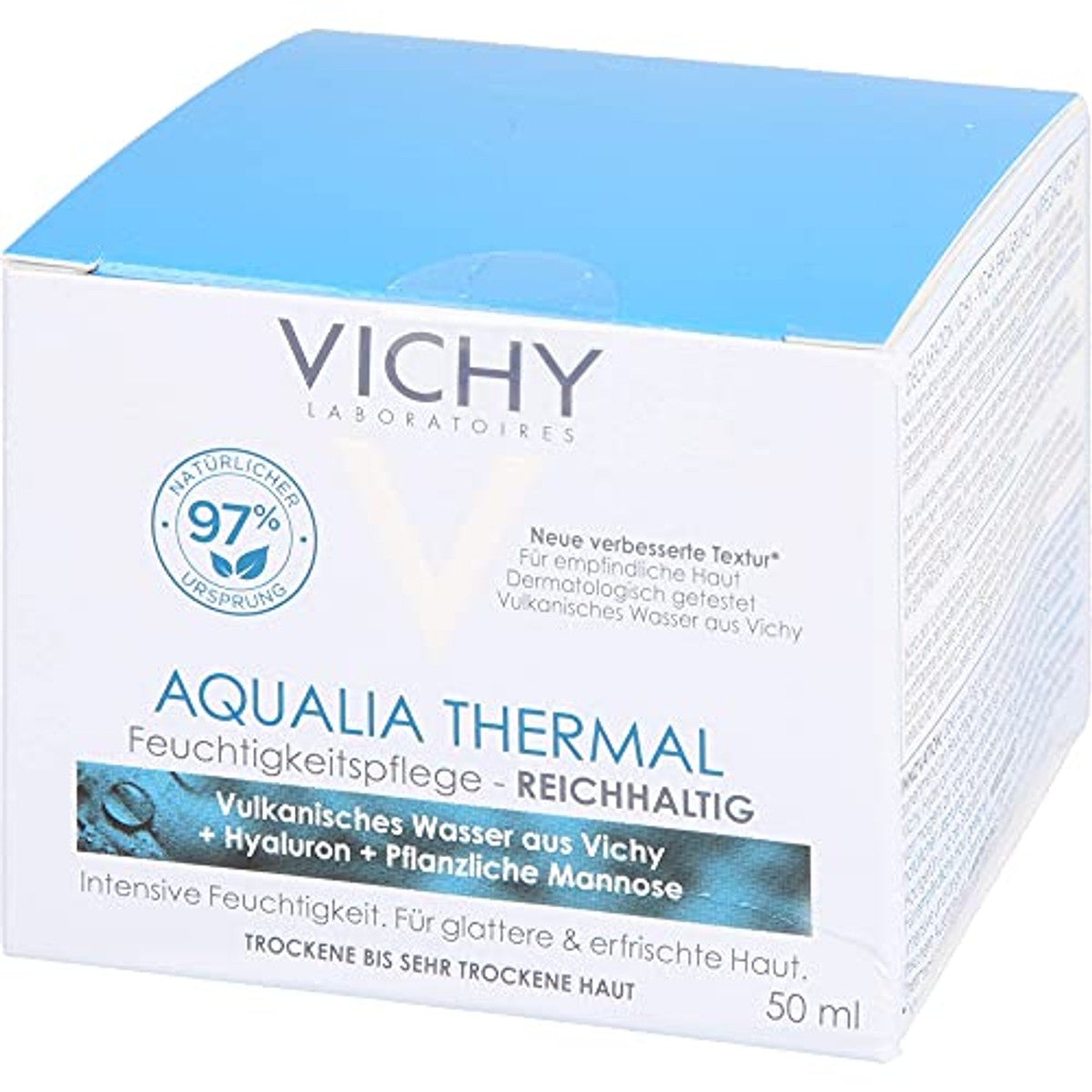 Vichy Aqualia Thermal Rijke Gezichtscrème voor Droge tot Zeer Droge Huid 50 ml - 3-pack