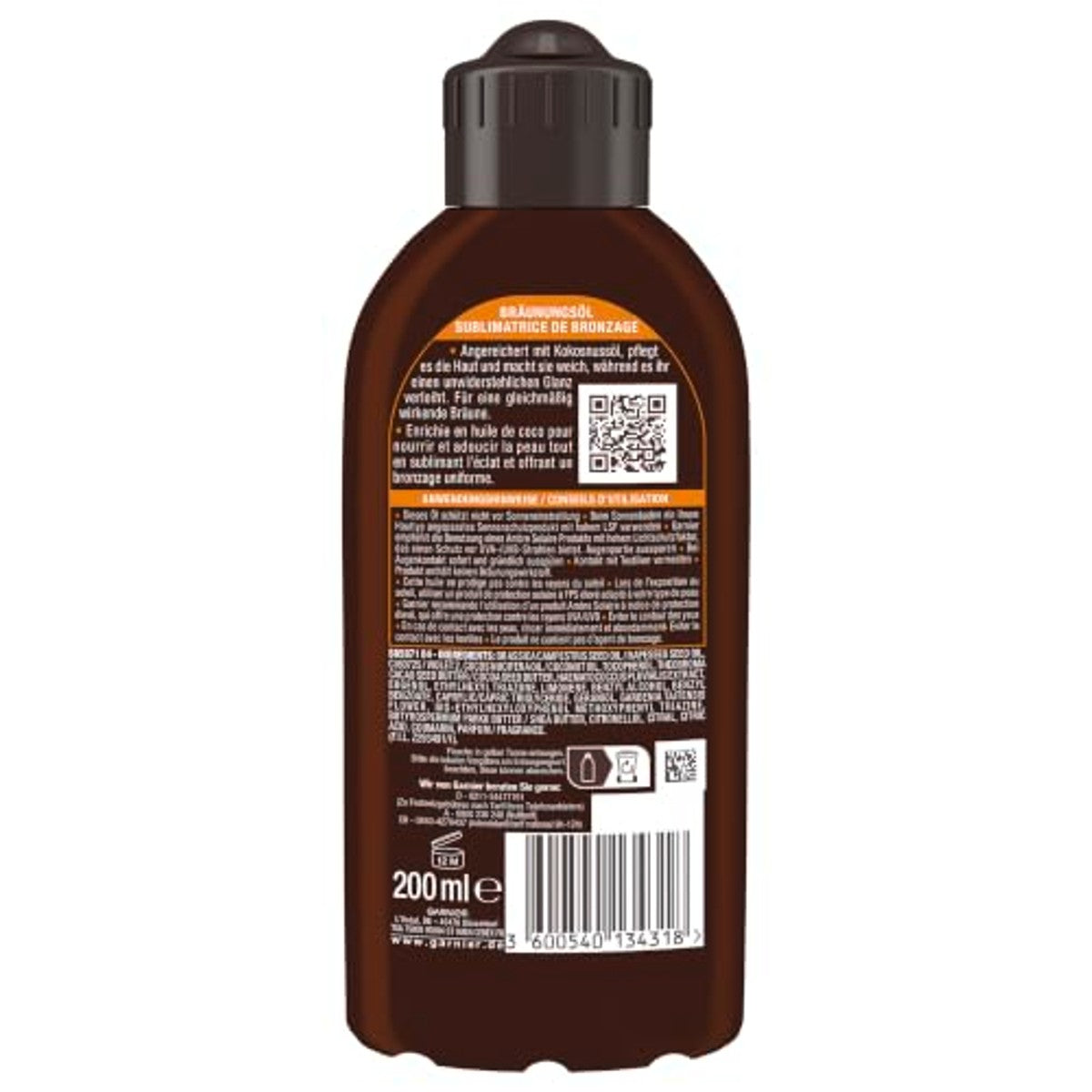 Garnier Ambre Solaire Ideal Bronze zonneolie 6 x 200 ml - Voordeelverpakking