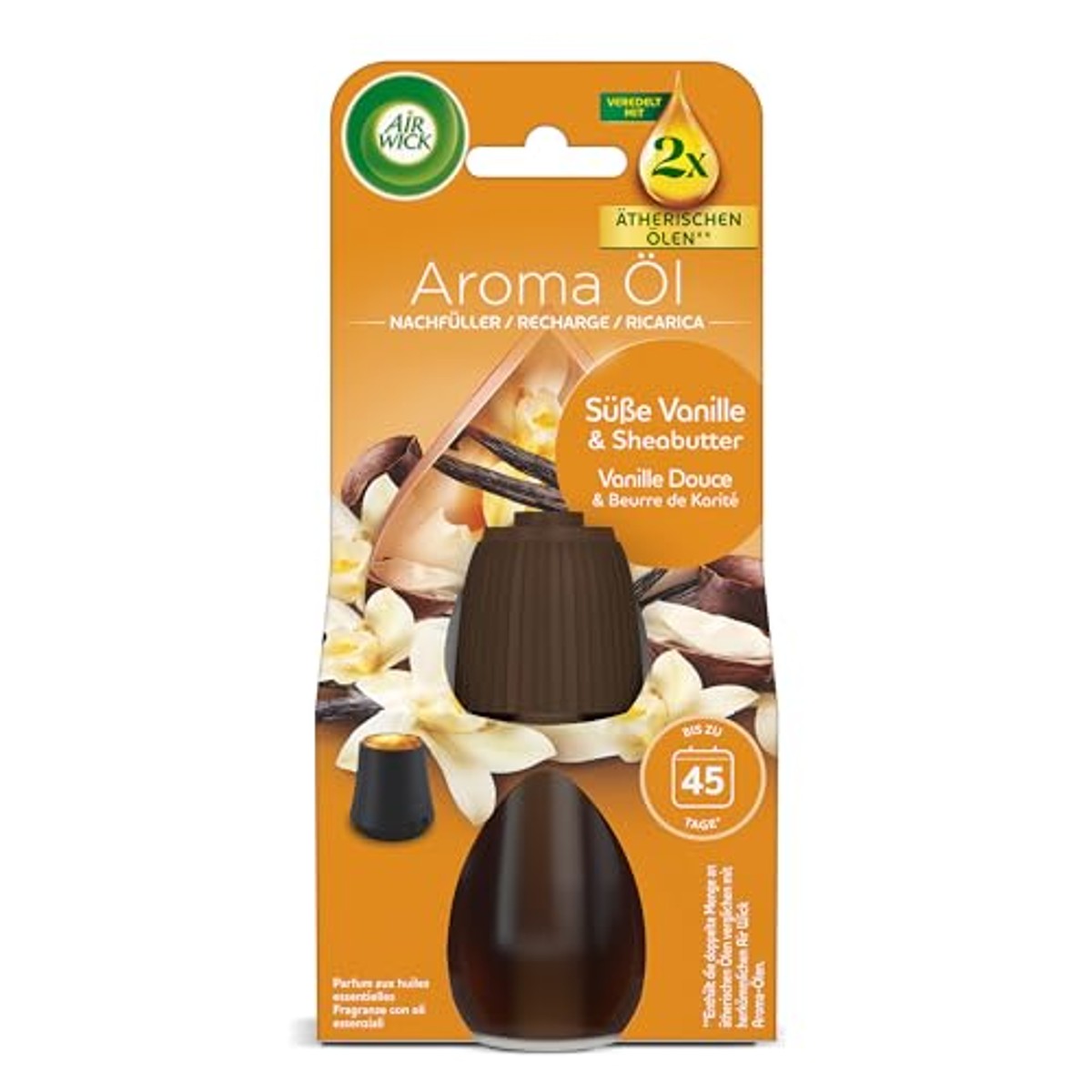 Air Wick Aroma-olie navulling Zoete Vanille & Sheaboter 6 x 20 ml – Air Wick