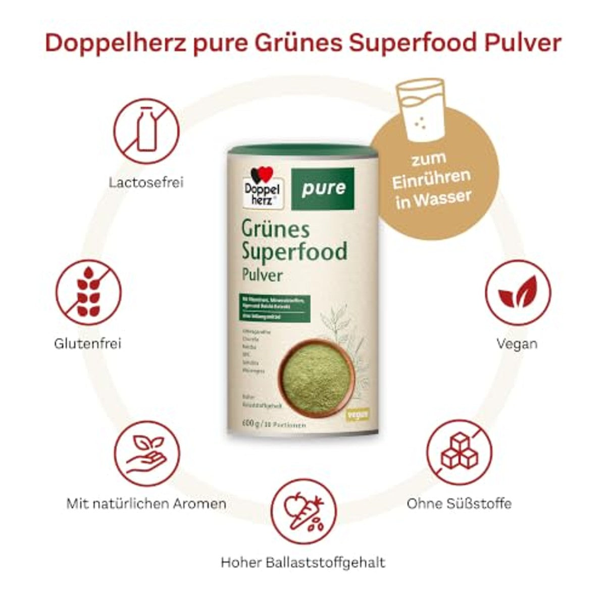 Doppelherz Zuiver groen superfood poeder – Doppelherz
