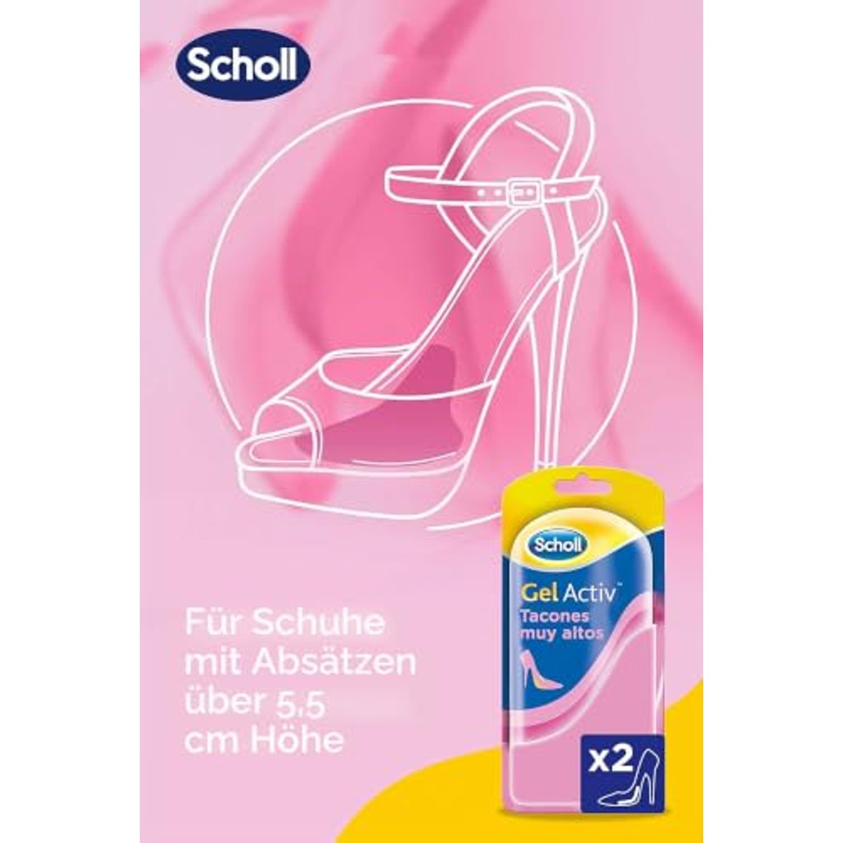Dr. Scholl's Gel Activ Plant Tacon Muy Alto - 6-pack