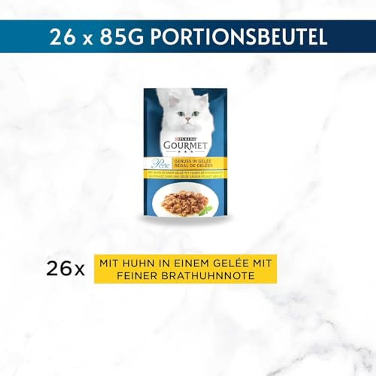 Gourmet Perle Genuss natvoer kattenvoer kip 26 x 85 g - 3-pack
