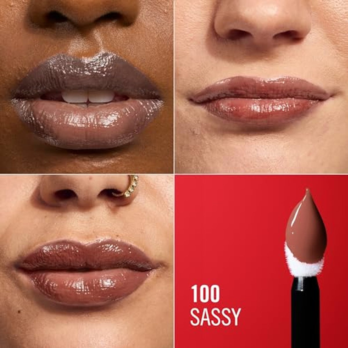Rimmel London Thrill Seeker Lip Latex 100 Sassy 6 ml - 3 stuks