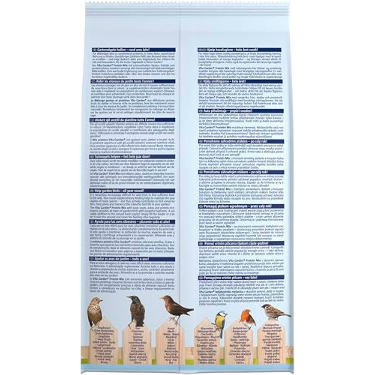 Vitakraft Vita Garden, wilde vogelvoer, met dierlijke eiwitten, milieuvriendelijk, ambrosia gecontroleerd, zonder toegevoegde suiker, 1 x 1 kg – Vitakraft