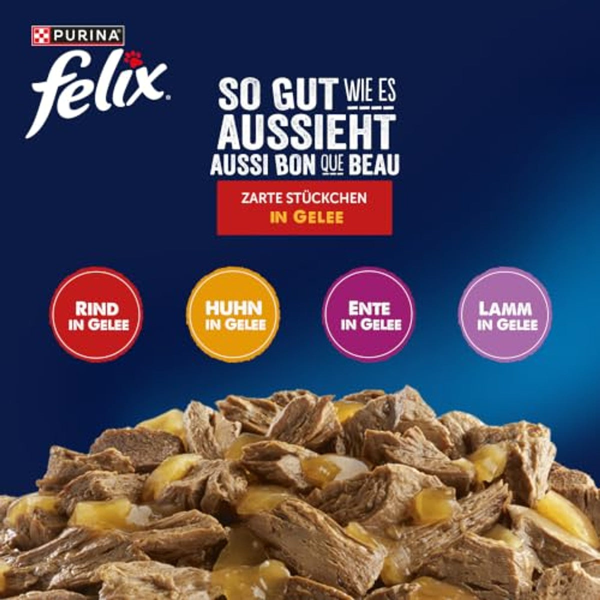 FELIX Zo goed als het eruit ziet natvoer 44 portiezakjes – Felix