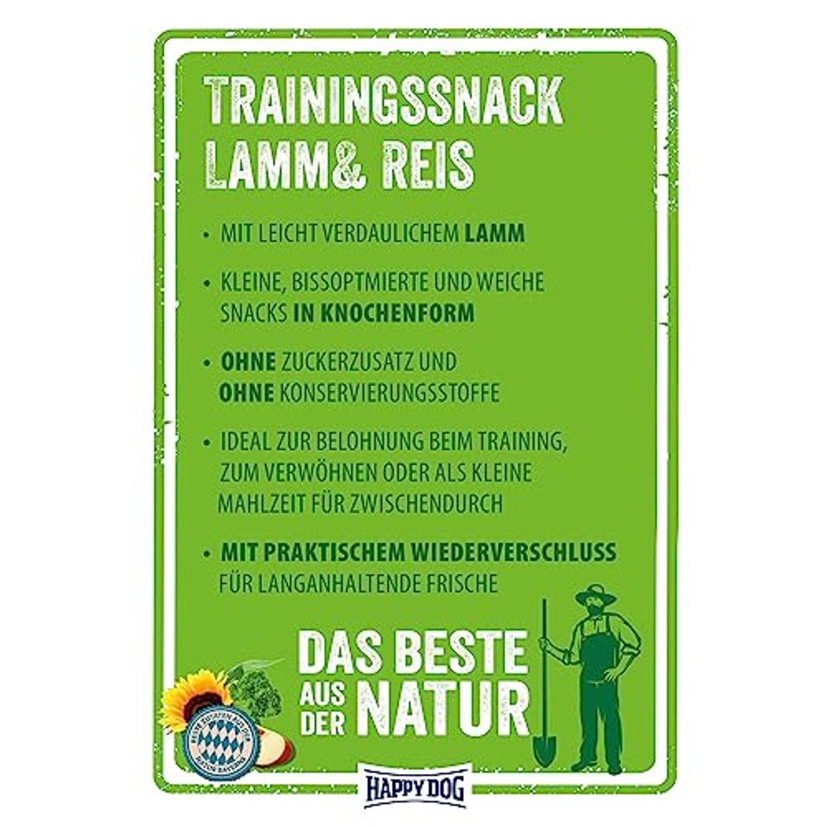 Happy Dog NaturCroq Mini Snack hondensnack lam en rijst 100g - 6-pack