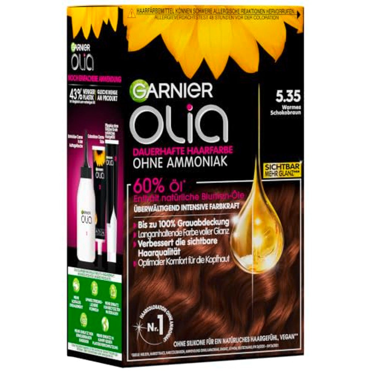 Garnier Olia 5.35 warm chocoladebruin 3 x 1 stuk – Garnier
