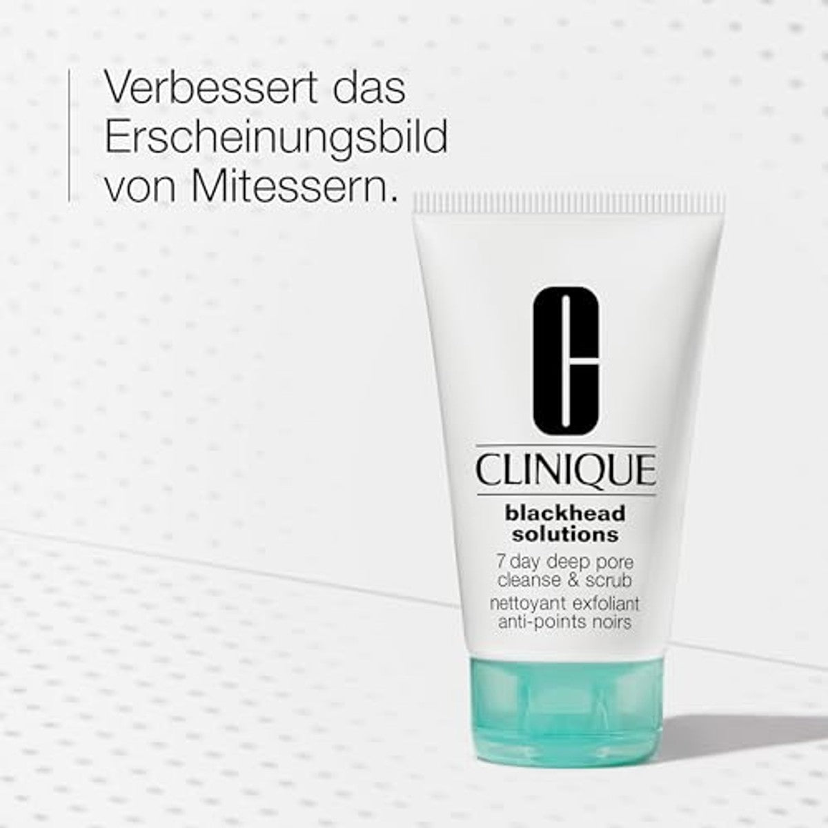 Clinique Blackhead Solutions™ 7 Day Deep Pore Cleanse & Scrub, 3-in-1 reiniging, peeling en masker, met salicylzuur en vitamine E, voor alle huidtypes, 125 ml