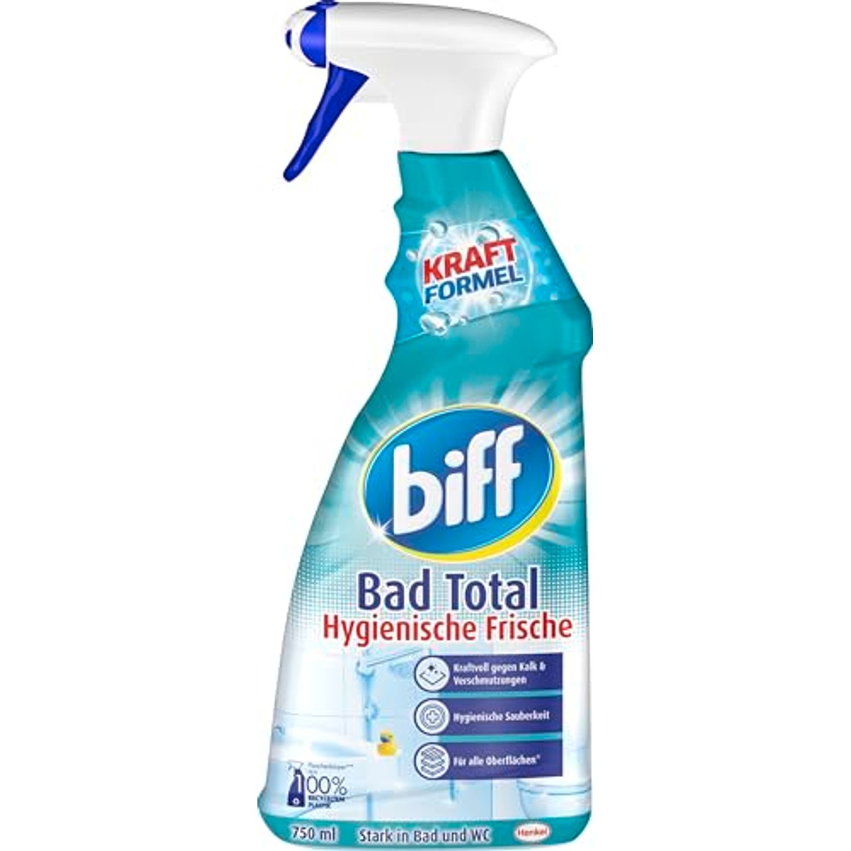 Biff Bad Total Hygiënische frisheid badkamerreiniger 6 x 750 ml - Voordeelverpakking