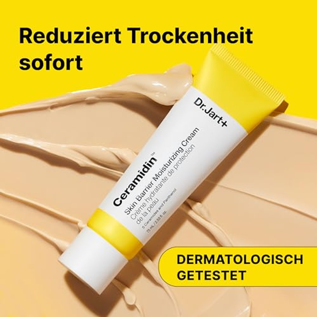 Dr.Jart+ Ceramidin Hautbarriere-Feuchtigkeitscreme für trockene Haut mit Ceramiden und Panthenol | Koreanische Hautpflege