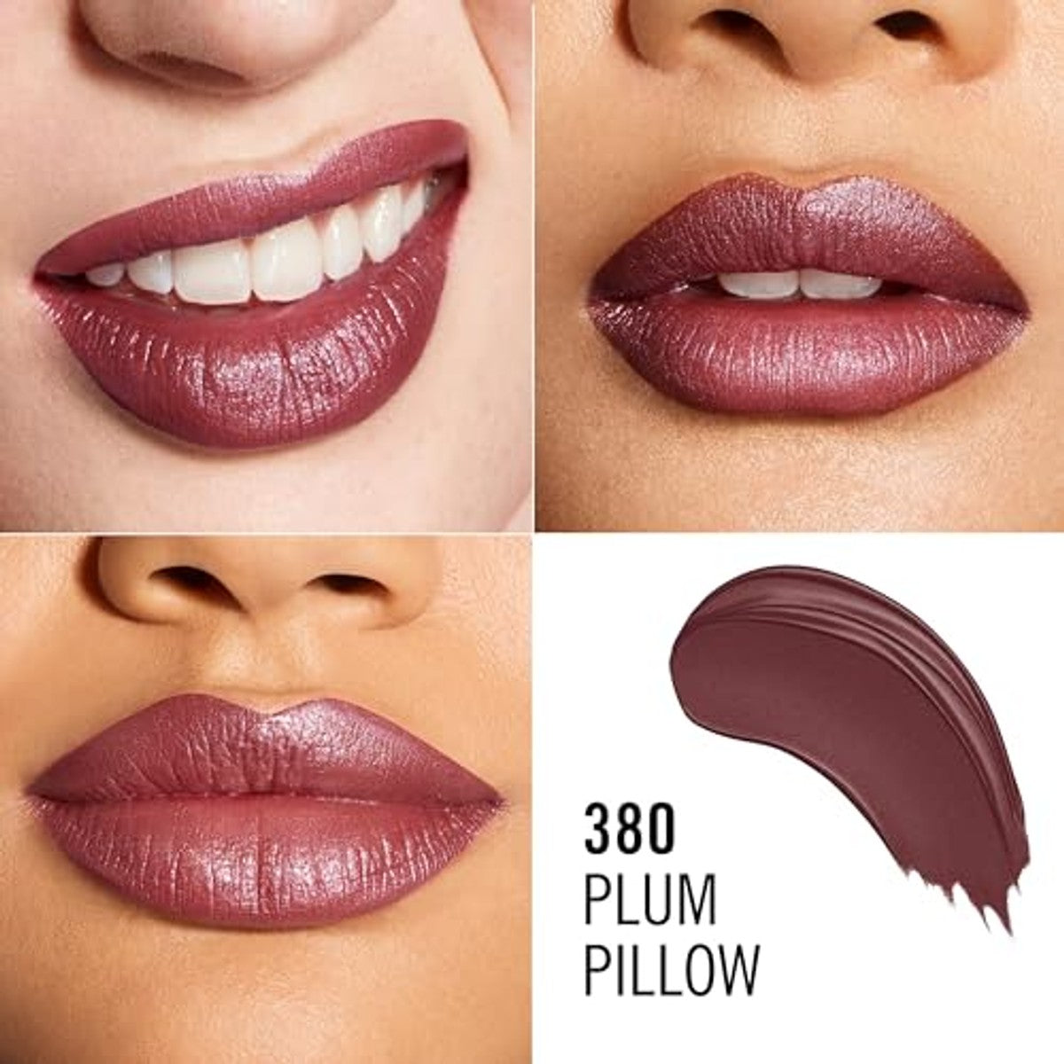Rimmel Lasting Finish Lipstick 380 pruimenkussen, romige satijnen afwerking, langdurig 8 uur draaggevoel, comfortabele formule, rijk pigment – Rimmel London