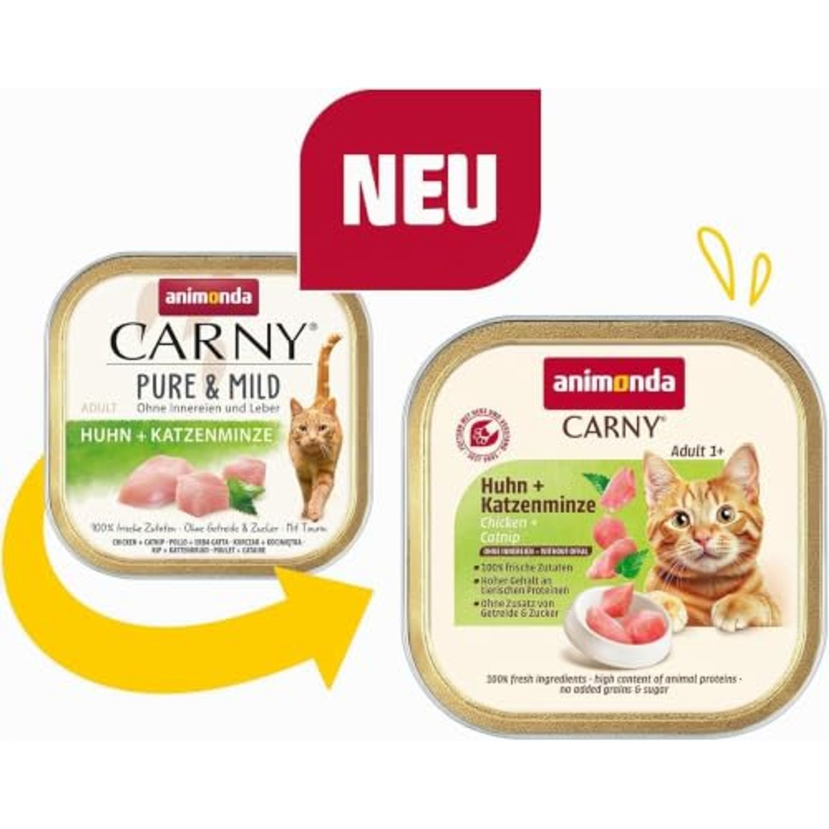 animonda Carny Adult natvoer kattenvoer kip & kattenkruid 32 x 85 g - 6-pack