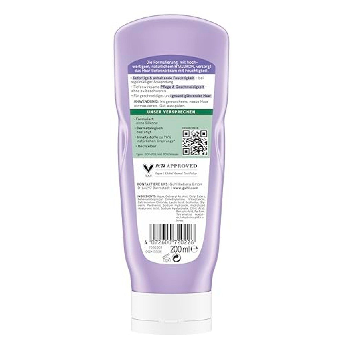 Guhl Hyaluron+ verzorgende vochtspoeling 200 ml – foto 3