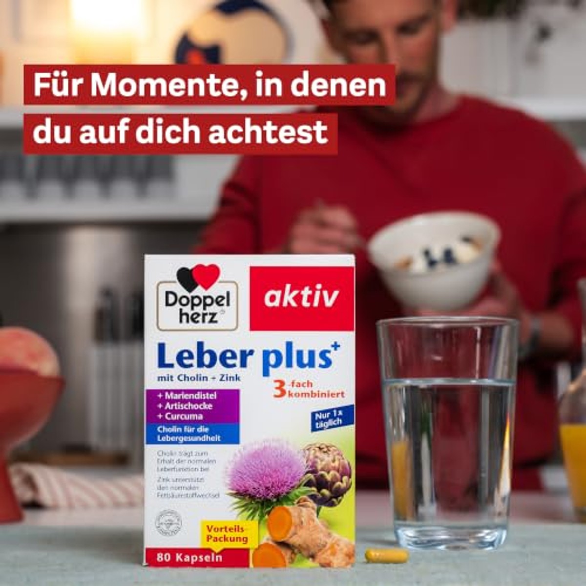 Doppelherz Lever Plus met Mariedistel en Artisjok 80 Capsules - 6-pack
