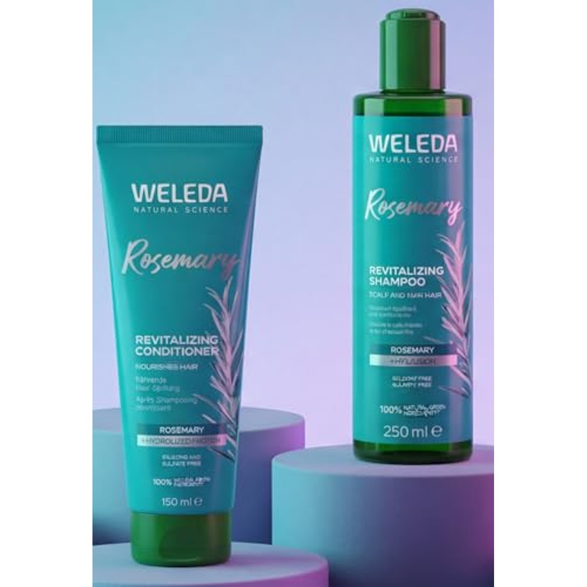 Weleda Bio Rozemarijn Shampoo & Conditioner Set 250 ml + 150 ml - 3-pack