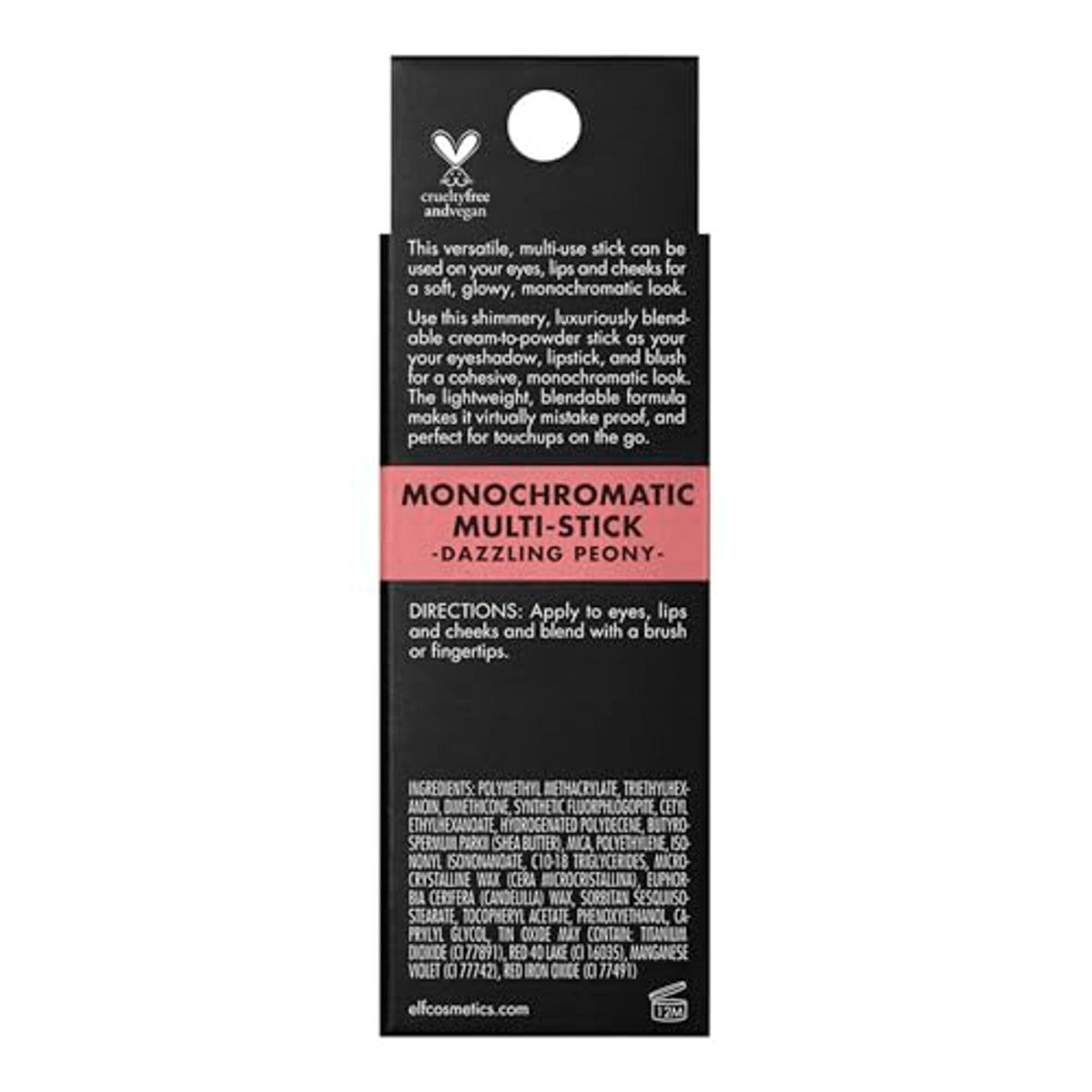 e.l.f. Dazzling Peony Monochromatische Multi Stick Luxe Romige & mengbare Kleur voor ogen, lippen en wangen, veganistisch en dierproefvrij – e.l.f.