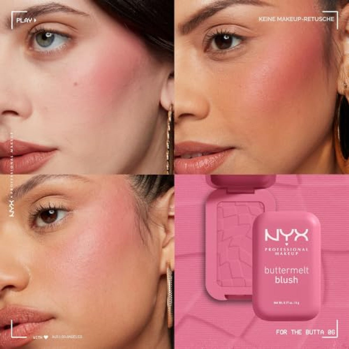 NYX PROFESSIONAL MAKEUP Buttermelt Blush 06 For The Butta - 3 stuks