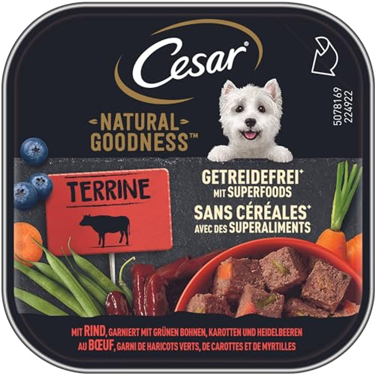 Cesar Natural Goodness hondenvoer terrine graanvrij rundvlees 16 x 100 g – foto 3