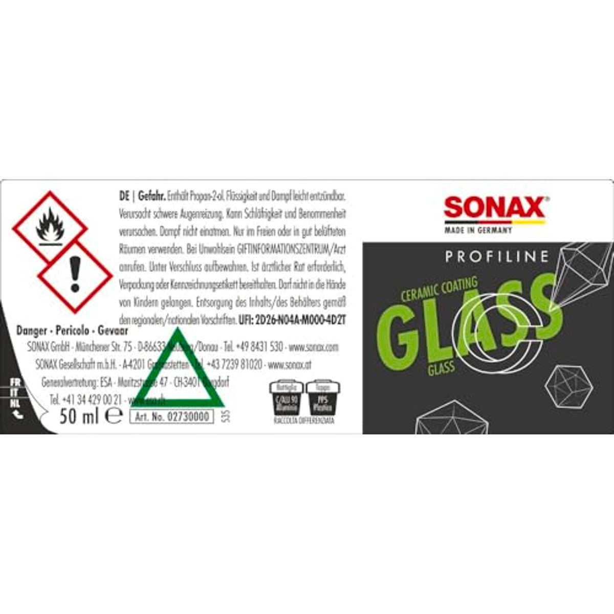 SONAX Profiline CeramicCoating CC Glass 6 x 50 ml - Voordeelverpakking