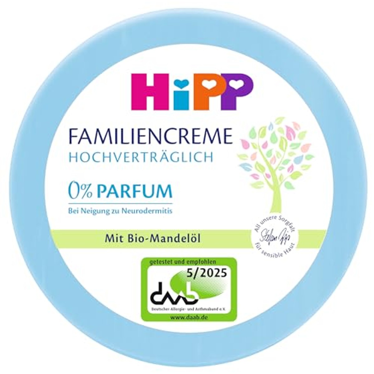 HiPP Zeer goed verdragen familiecrème 6 x 300 ml - Voordeelverpakking