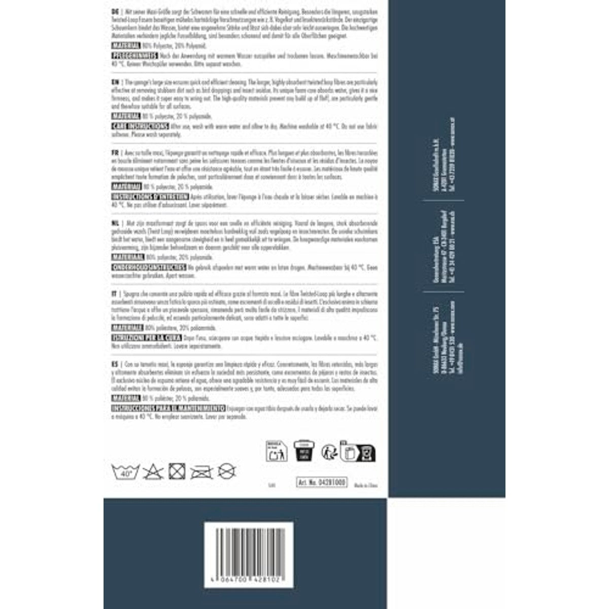 SONAX 428100 Microvezel Spons - 3-pack