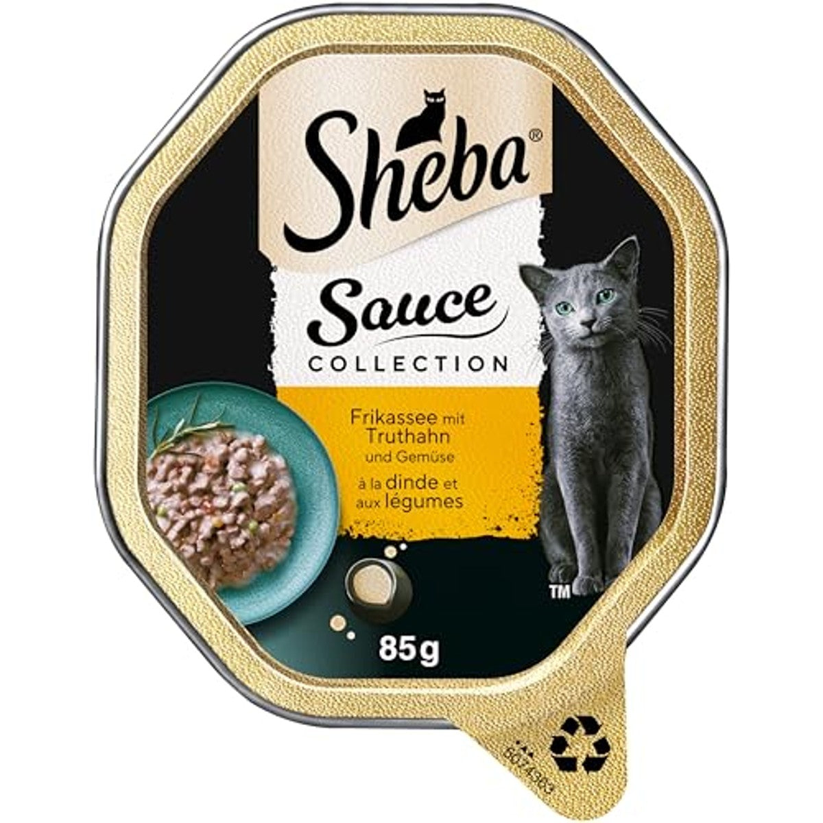 Sheba Sauce Collection natvoer kattenvoer kalkoen en groenten 2 x 11 x 85 g - 3-pack