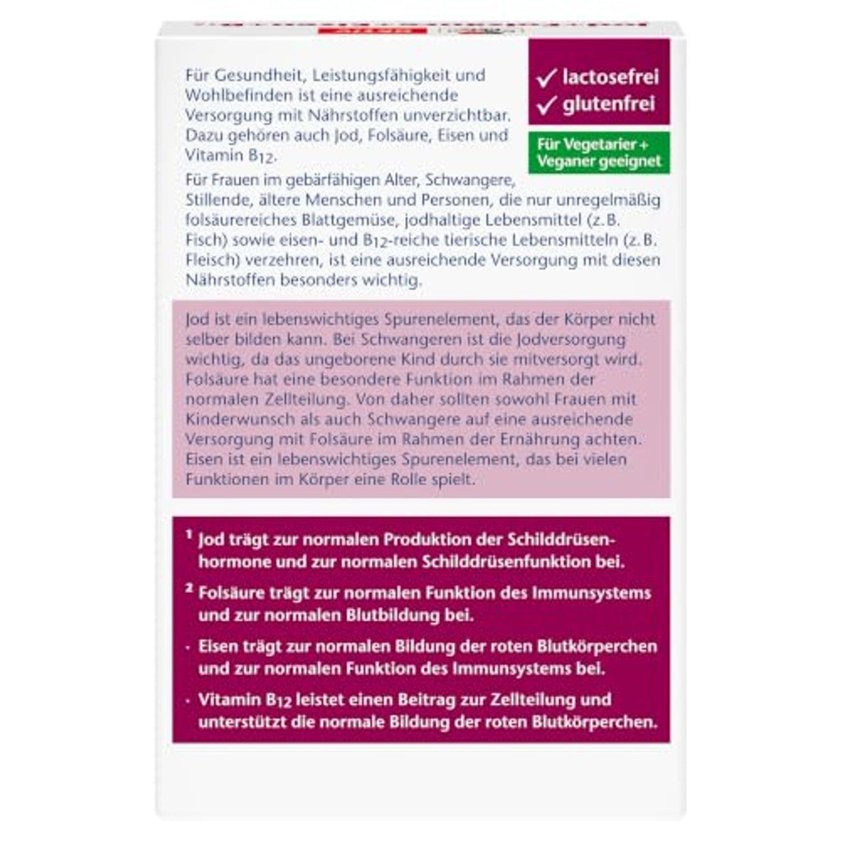 Doppelherz Jodium + Foliumzuur + IJzer + B12 45 mini-tabletten - 3-pack
