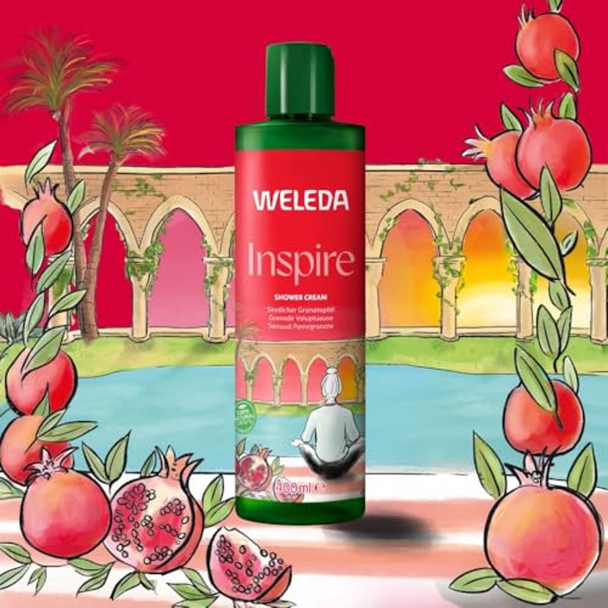 Weleda Bio Inspire XL Douchegel Granaatappel 2 x 400 ml - 6-pack