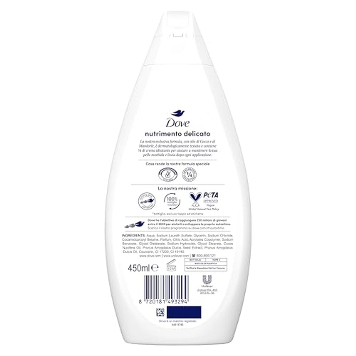 Dove Zachte voedende douchegel kokosolie 6 x 450 ml – Dove
