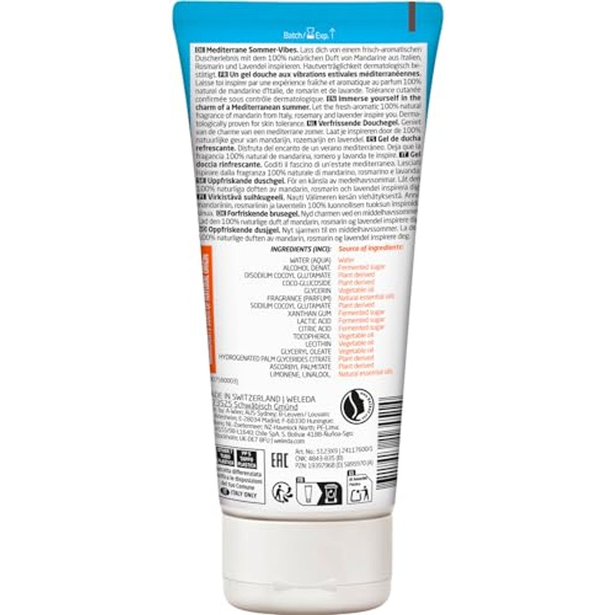 Weleda Bio Mandarino di Capri Douchegel Limited Edition 200 ml