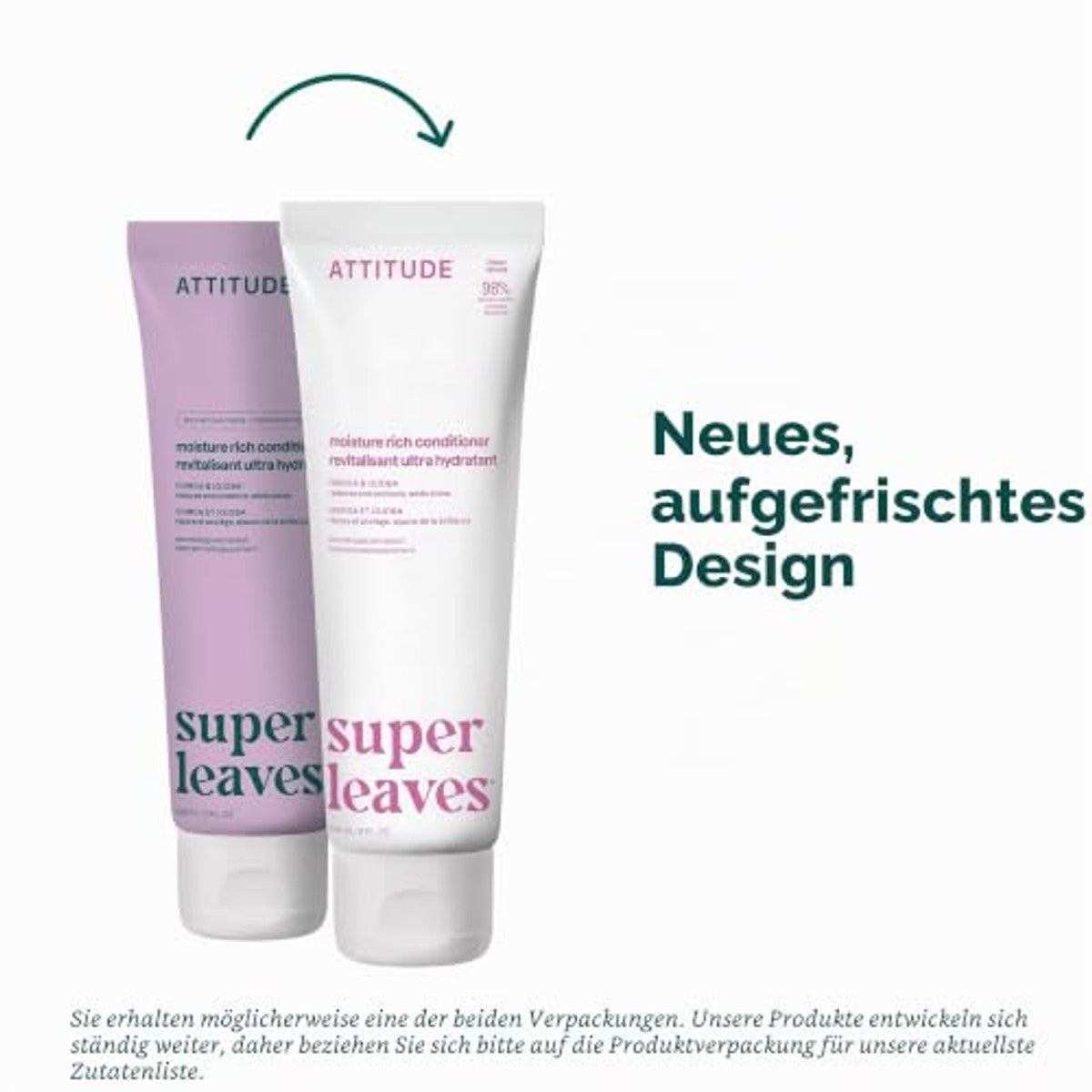 ATTITUDE Moisture Rich Hair Conditioner, voor droog en beschadigd haar, natuurlijke afgeleide ingrediënten, veganistische detangler, dermatologisch getest, quinoa en jojoba, 240 ml – ATTITUDE