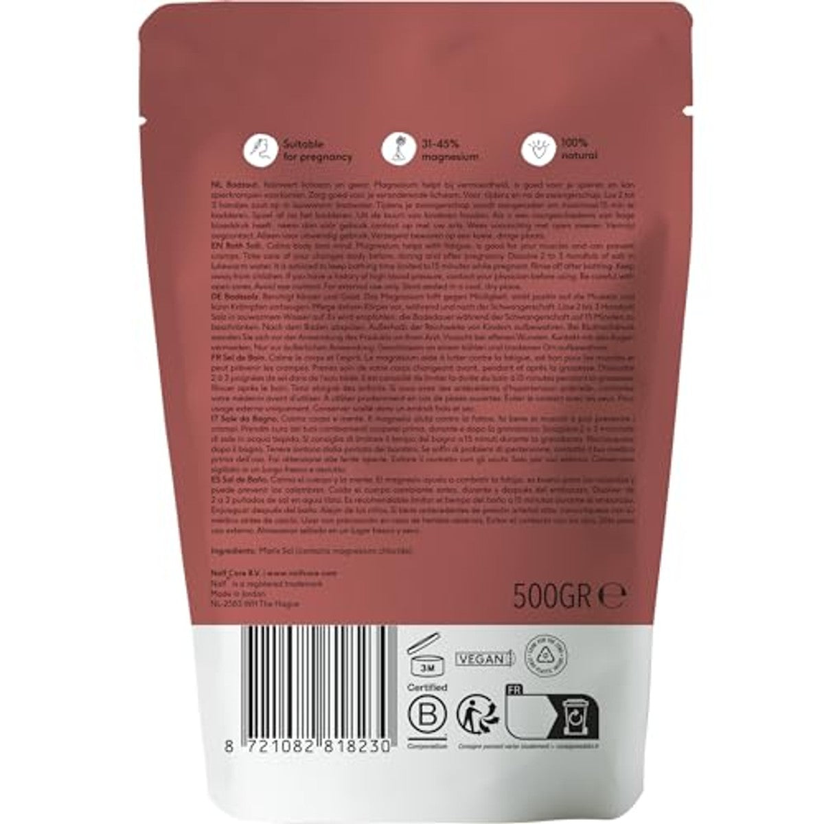 Naïf Magnesium Badzout 6 x 500 g - Voordeelverpakking – foto 3