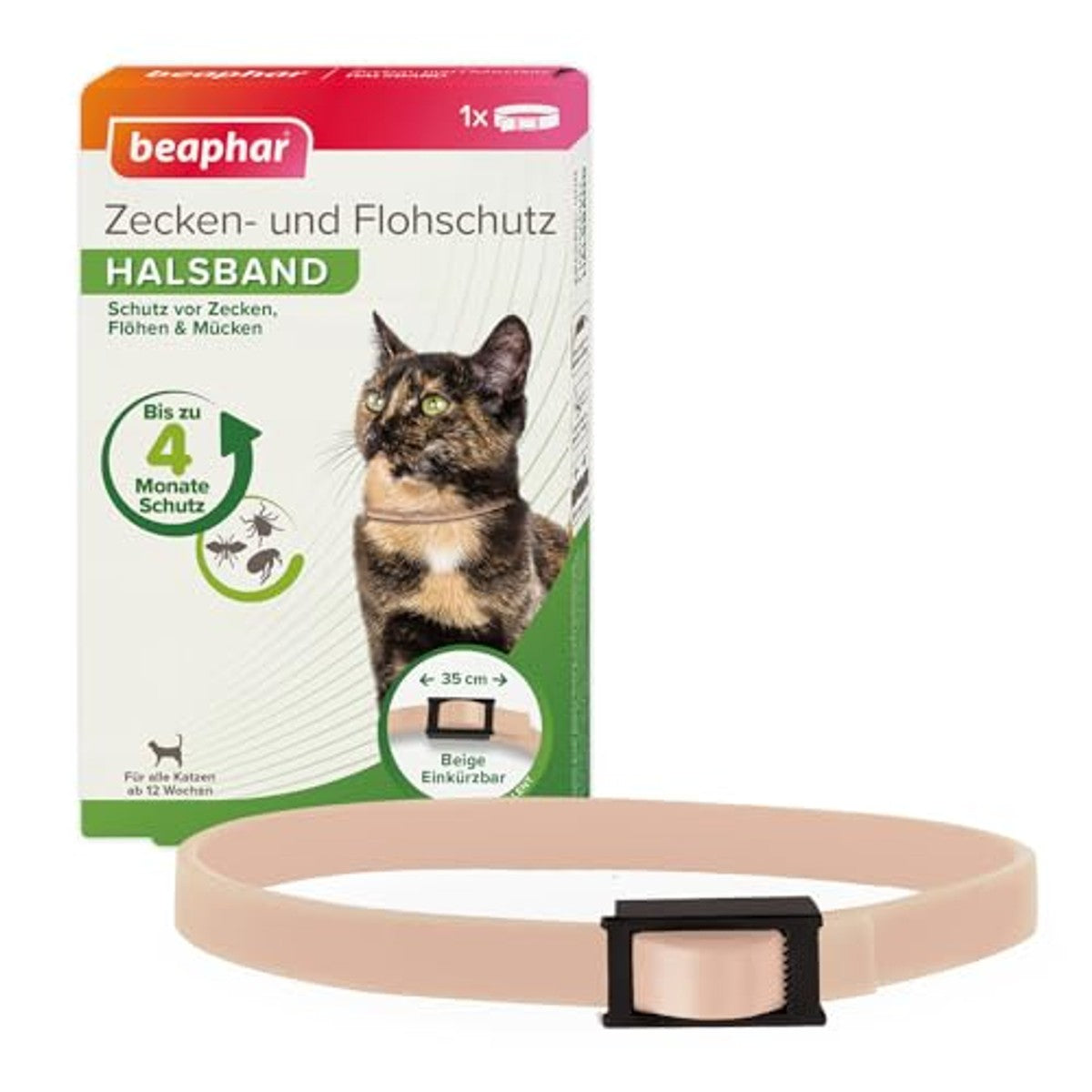 Beaphar Tick and Flea Protection Collar voor katten vanaf 12 weken - 3-pack