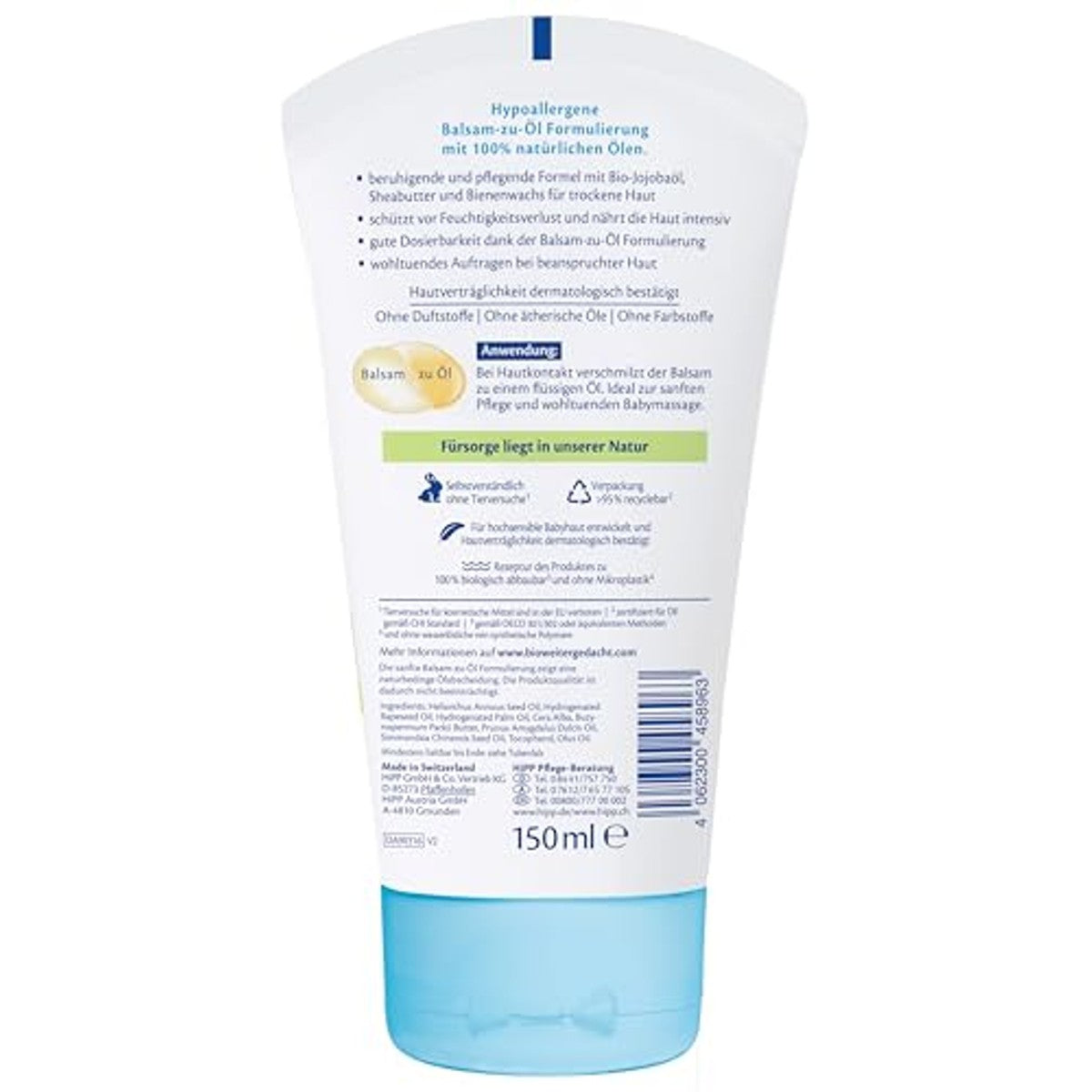 HiPP Zeer goed verdragen Oliebalsem 6 x 150 ml - Voordeelverpakking
