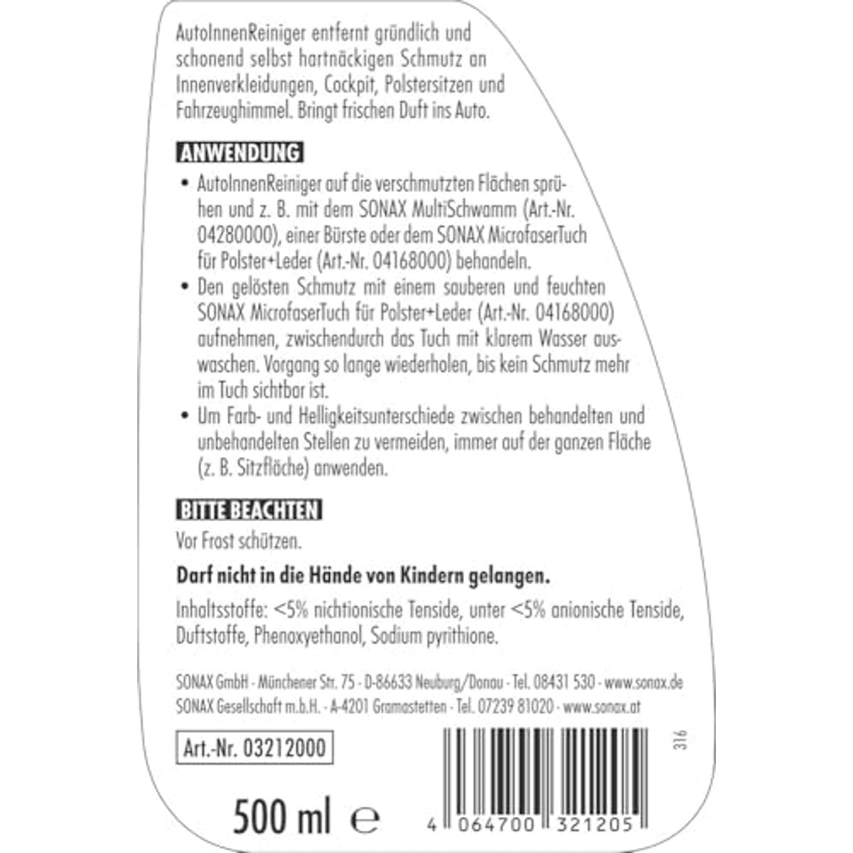 SONAX 321200 Auto Interieurreiniger - 3-pack