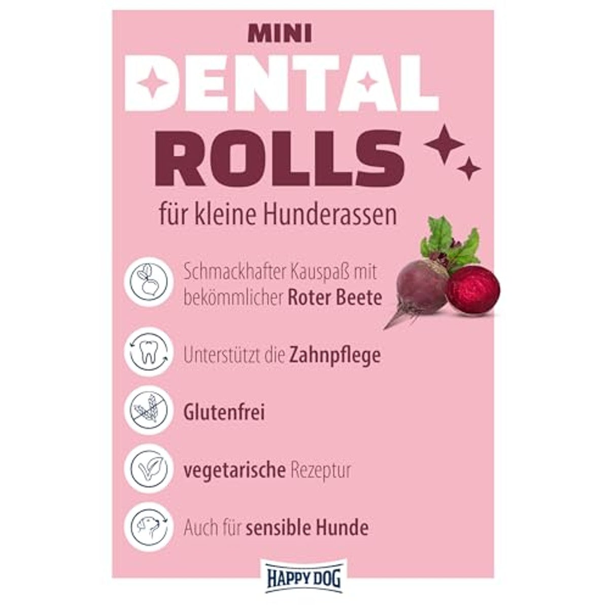 Happy Dog Dental Snacks Dental Rolls Mini (92 g): 8 stuks per verpakking – Happy Dog