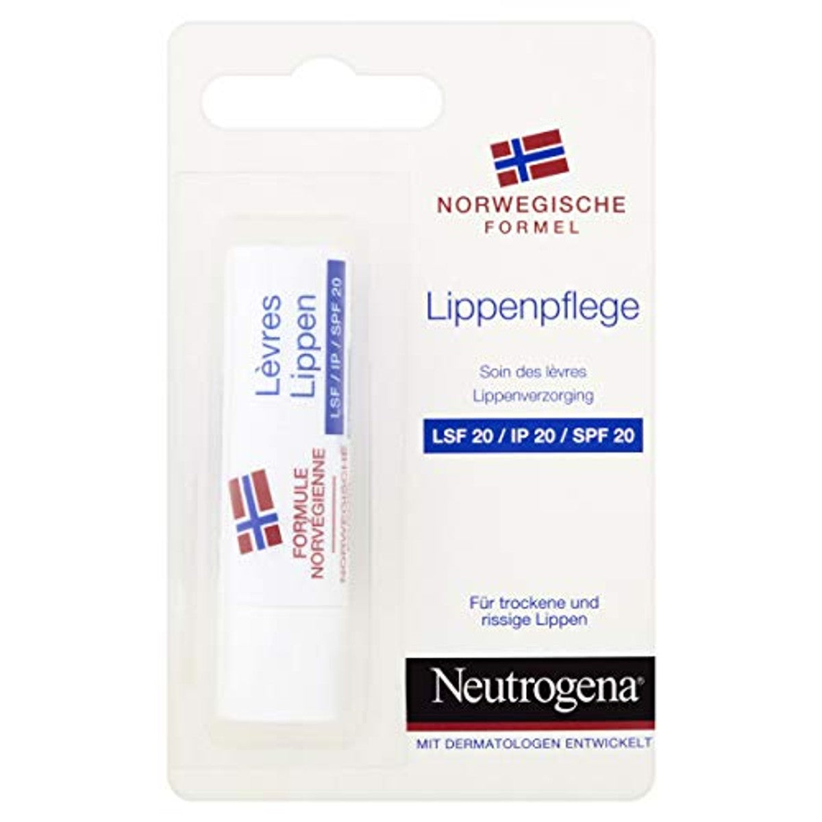 Neutrogena Noorse formule Classic Lippenverzorging SPF 20 4,8 g – Neutrogena