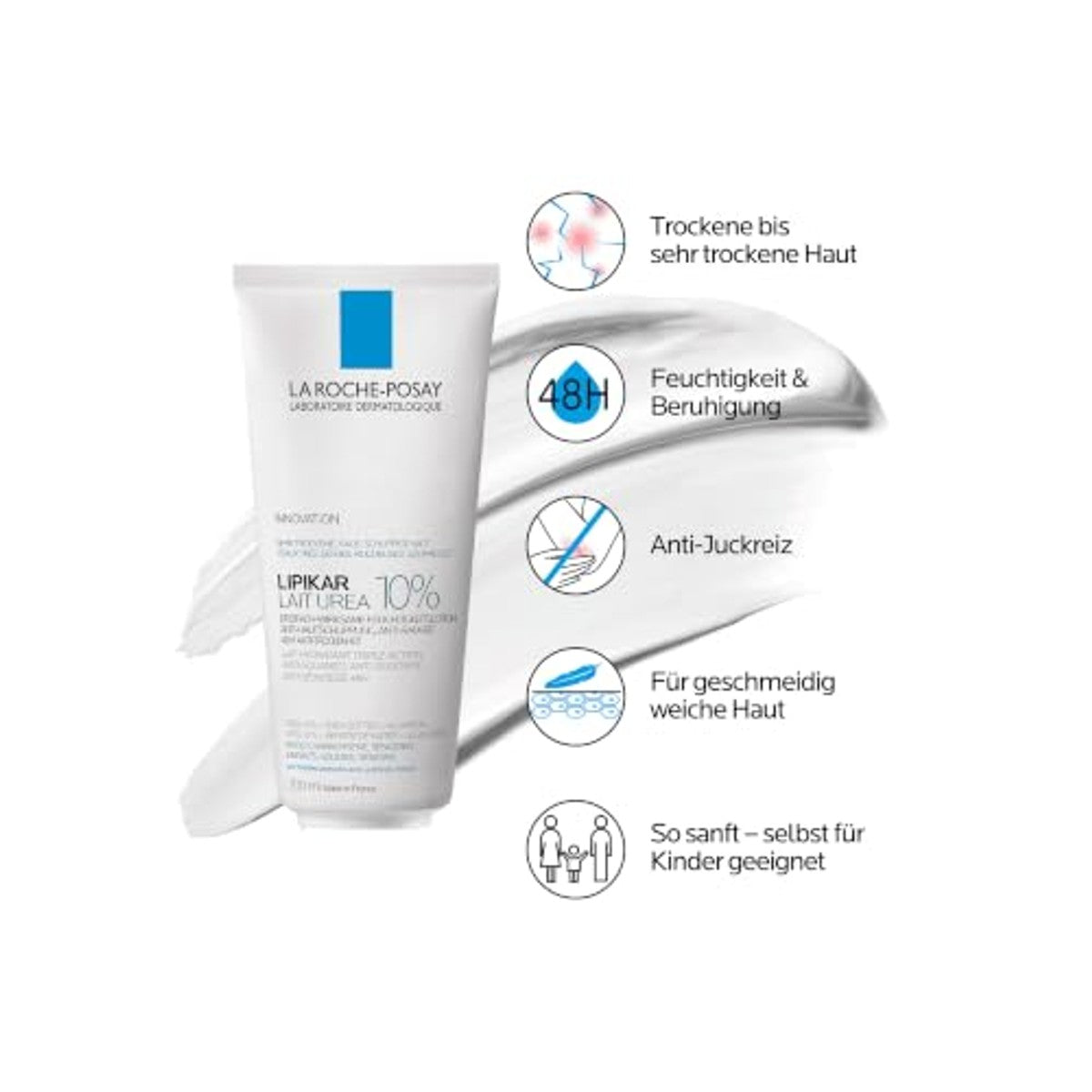 La Roche-Posay Lipikar Lait Urea 10% Hydraterende Bodylotion 200 ml - 3-pack – foto 3