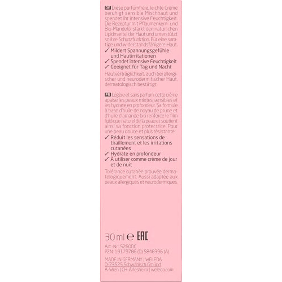 Weleda Amandel Verzachtende Gezichtscrème Light 30 ml - 3-pack – foto 3