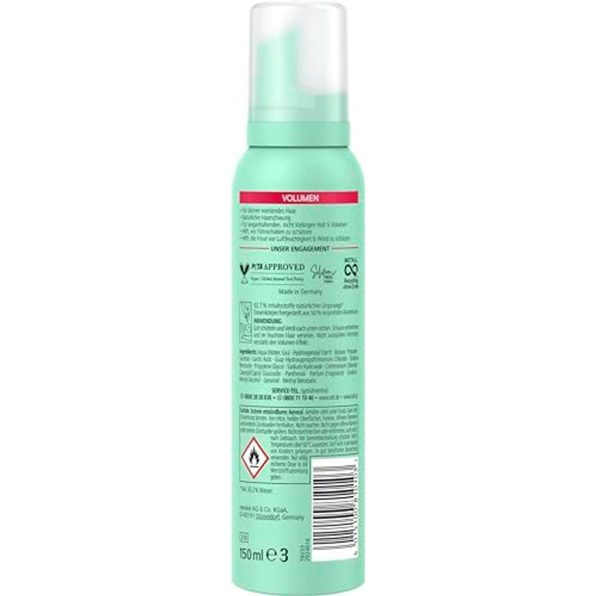 TAFT Schuimvast Volume voor dunner wordend haar 6 x 150 ml - Voordeelverpakking