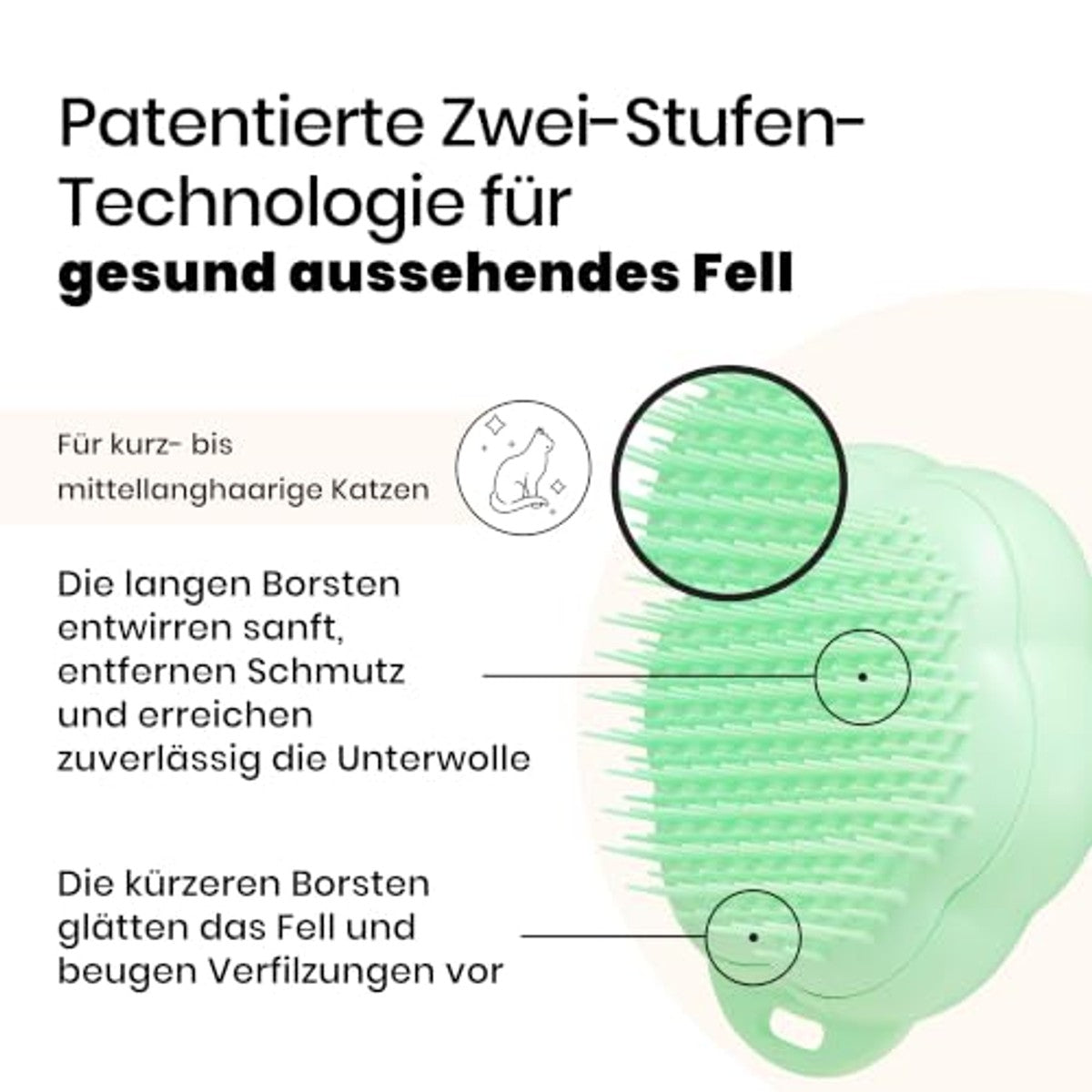 Tangle Teezer Pet Teezer Kattenborstel Groen - 6-pack