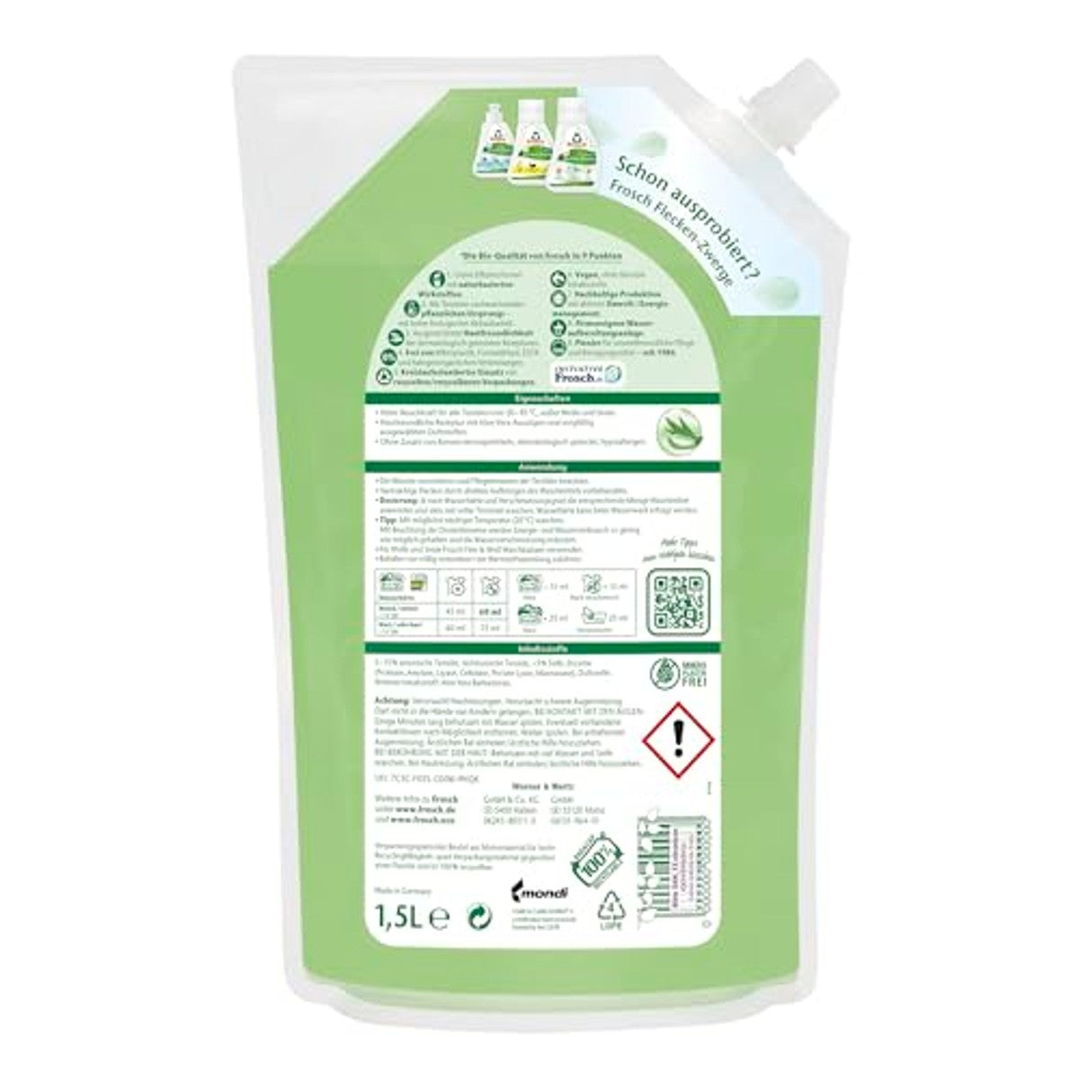FROSCH Aloë Vera Sensitive Wasmiddel 1,5 l – FROSCH