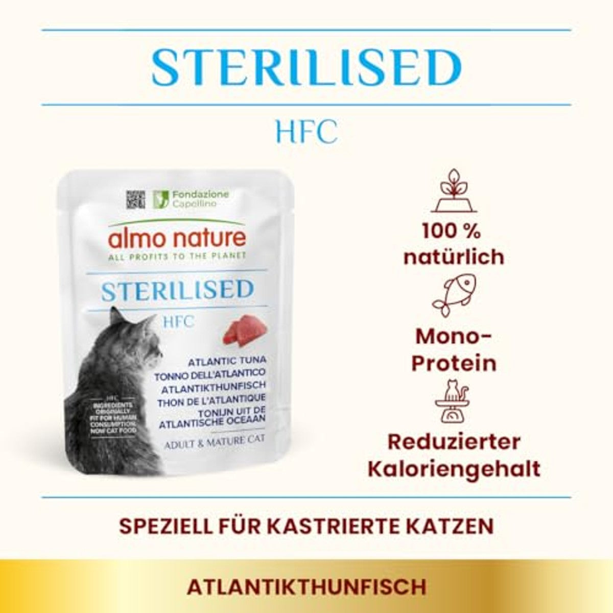 Almo Nature HFC Functional Sterilised Kattenvoer Tonijn 24 x 50 g - 6-pack