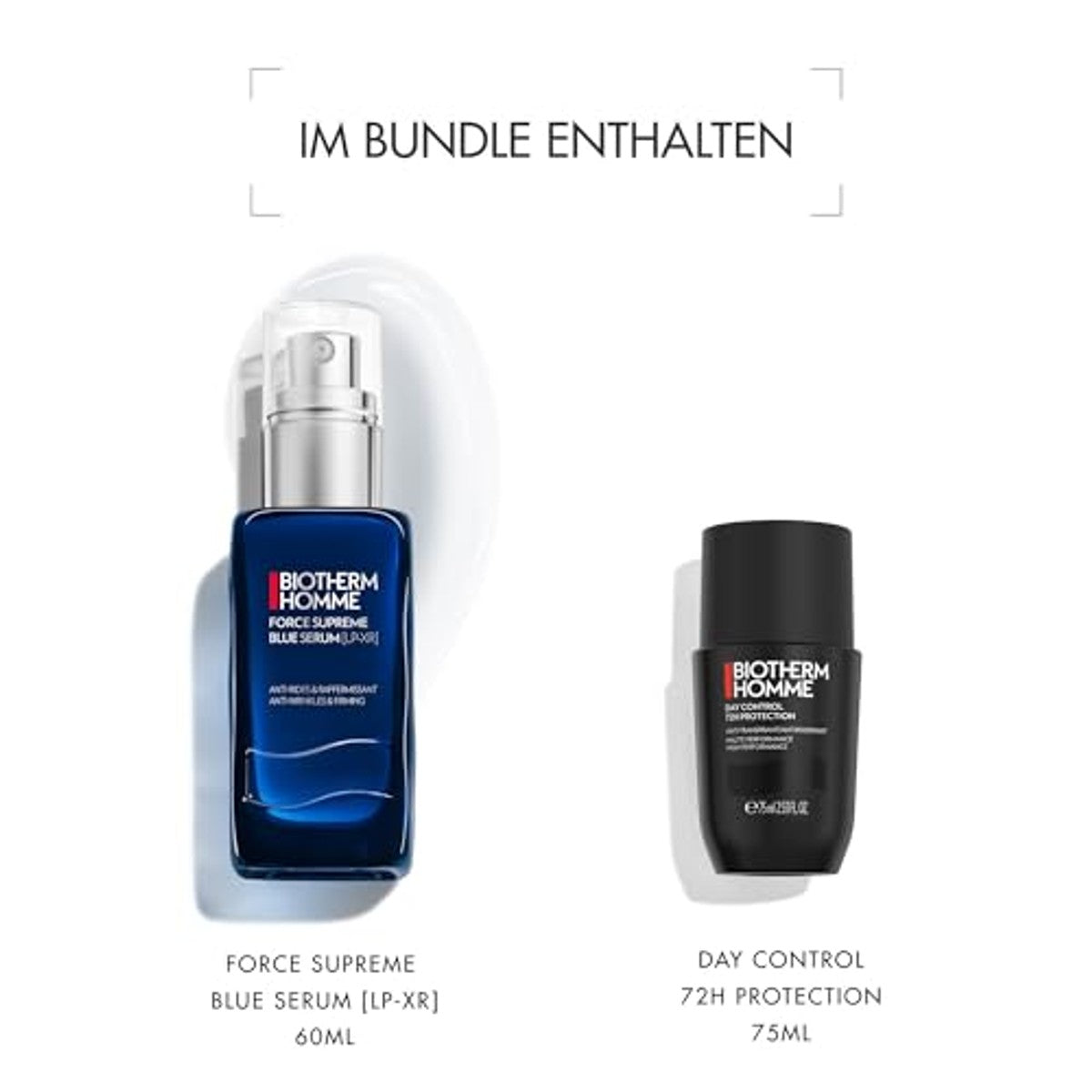 Biotherm Homme Onderhoudsset Day Control 72H Deo Roll-On 75 ml & Force Supreme Blue Serum 30 ml