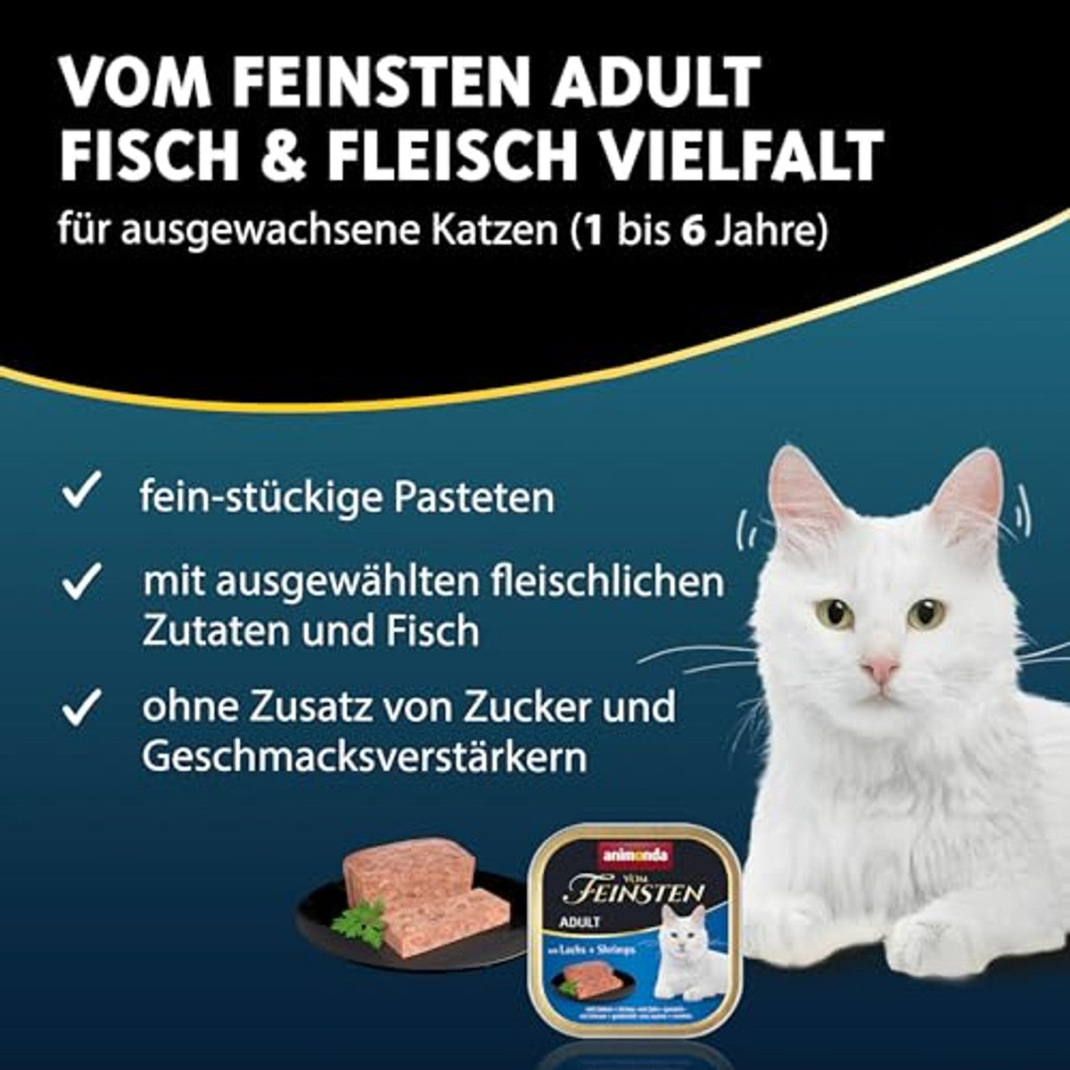 animonda Vom Feinsten Adult natvoer kattenvoer vis & vlees 32 x 100 g - 6-pack