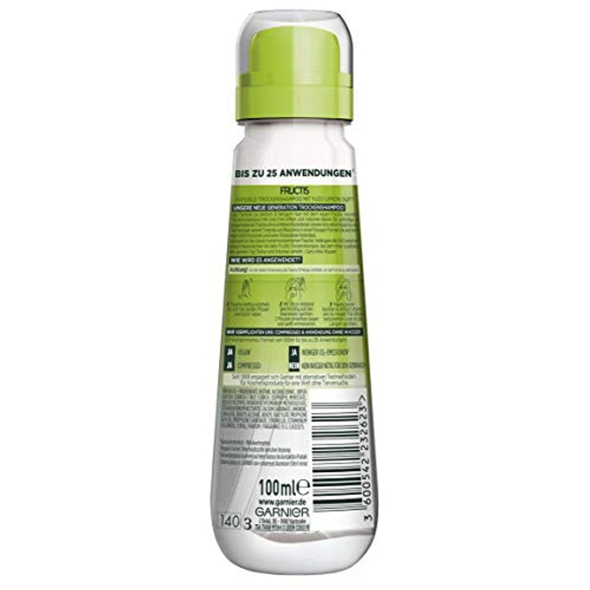 Garnier Fructis Invisible Droogshampoo Yuzu Lemon 6 x 100 ml - Voordeelverpakking