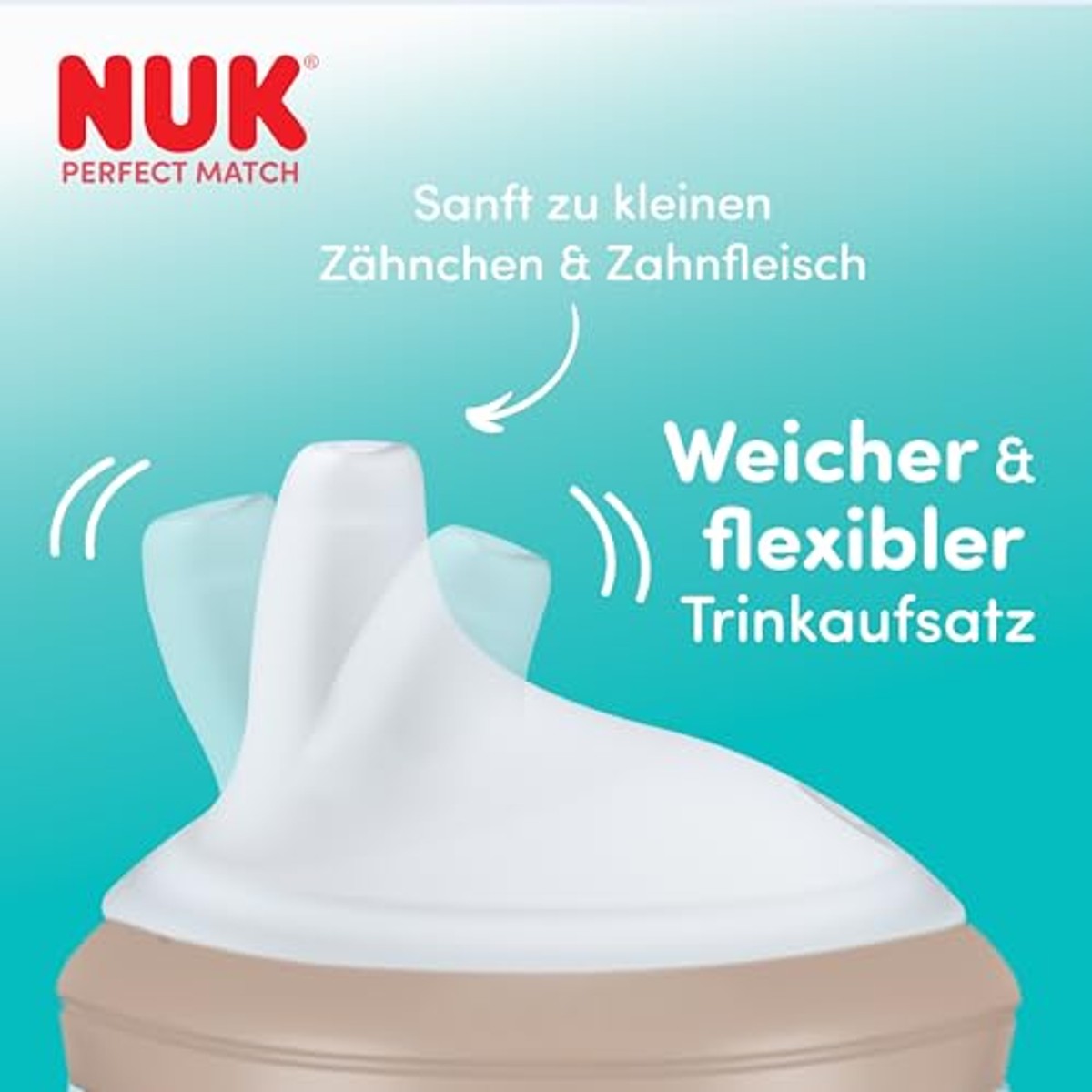 NUK Perfect Match Educatieve flessenzuiger siliconen 2 stuks – NUK