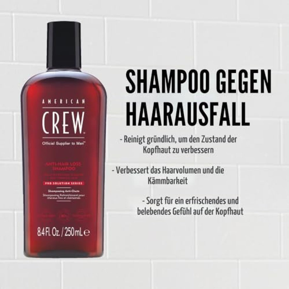 American Crew Anti-Haaruitval Shampoo 250 ml - 6-pack – foto 3